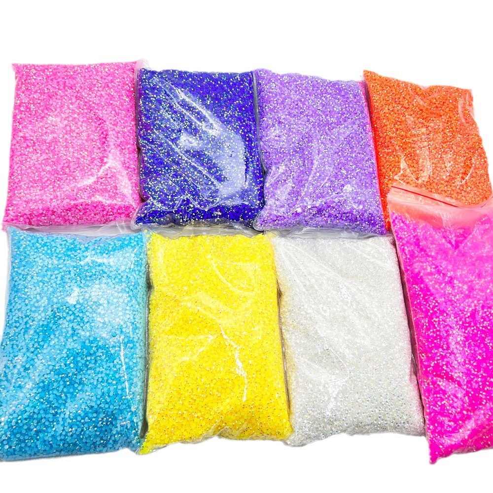 Nueva resina de color al por mayor, diamantes de imitación de fondo plano, acrílico, uñas, joyas de diamantes autoadhesivas, diamantes decorativos de bricolaje