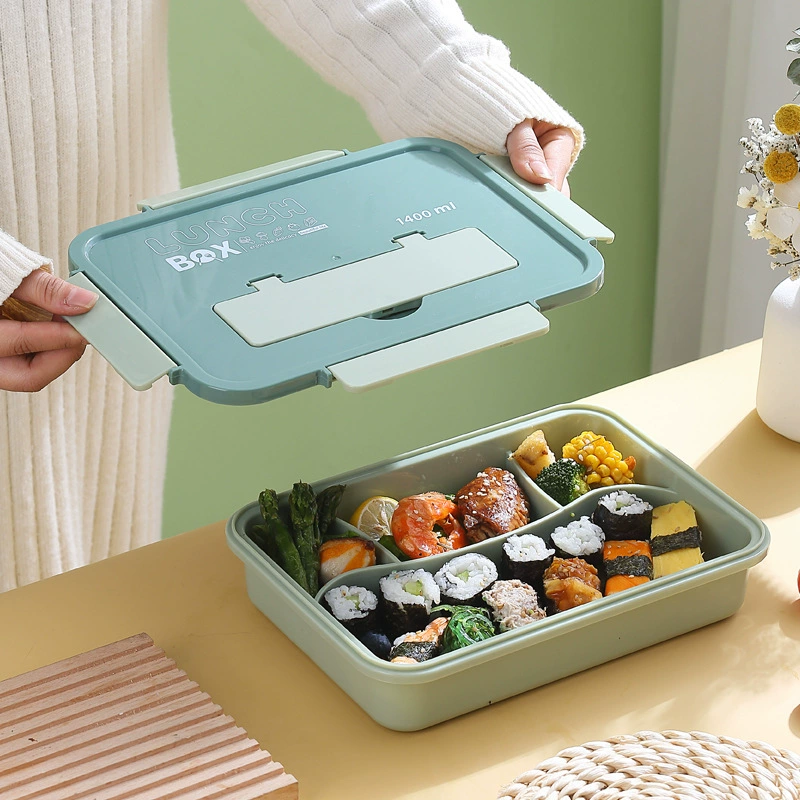 Новый студент ланч бокс отсек ланч бокс микроволновое Отопление внутри с палочками ложка работа студент ланч бокс