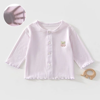 夏季空调服开衫洋气小外套2026年夏季新款男女宝宝对开薄款单上衣