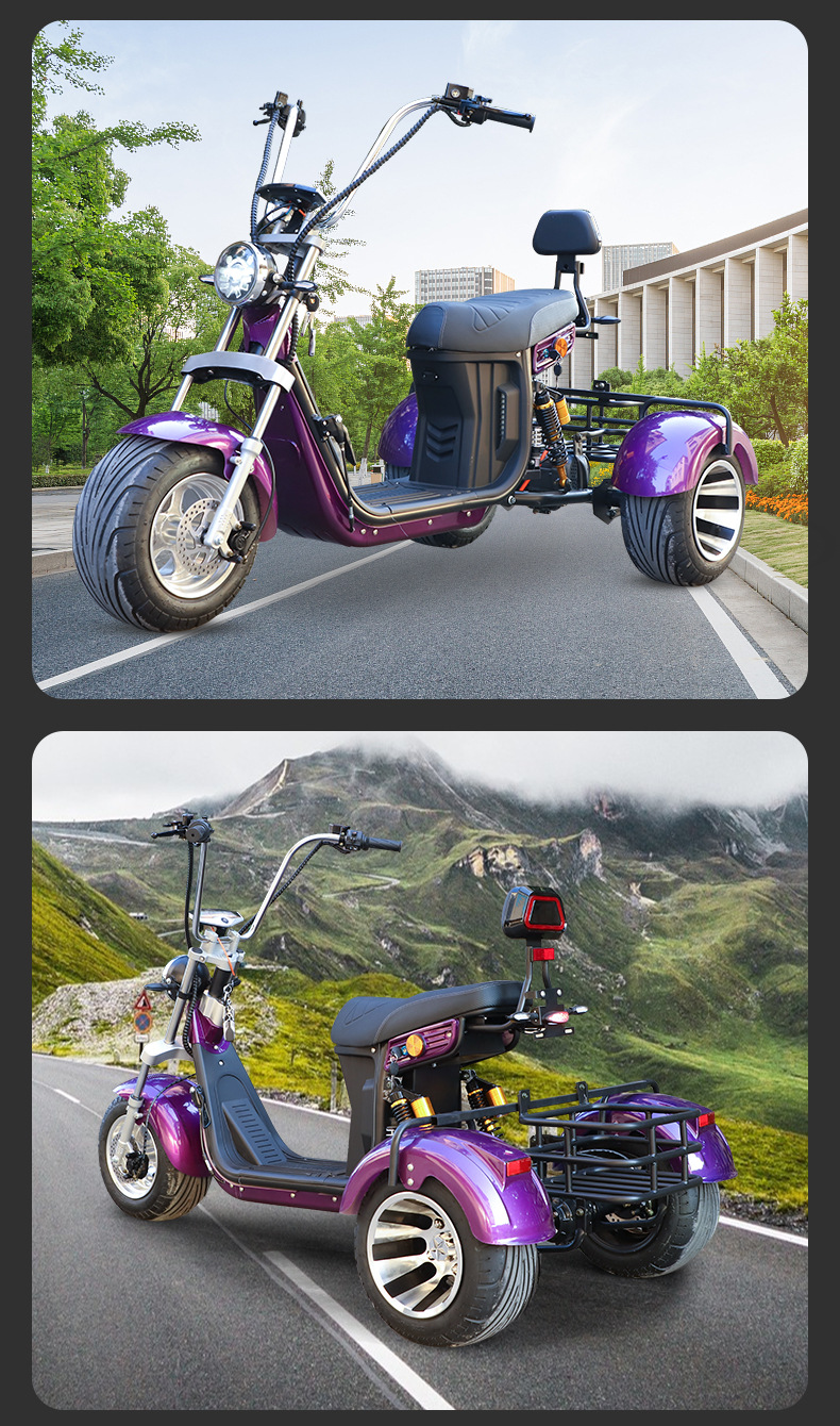 Cross-border Harley electric motorcycle tricycle large wide tire battery scooter lithium battery scooter scooter electric car