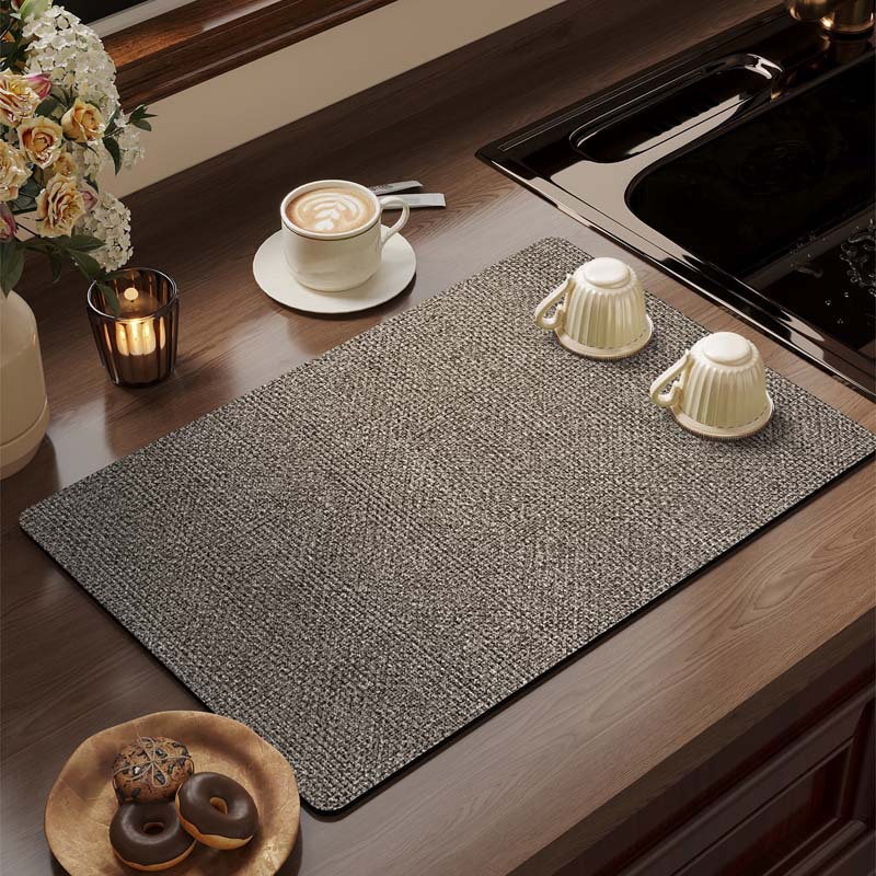 Cocina transfronteriza esterilla de drenaje simple color sólido fácil de cuidar esterilla de absorción de agua de barro de diatomeas cocina casera esterilla de aislamiento antideslizante