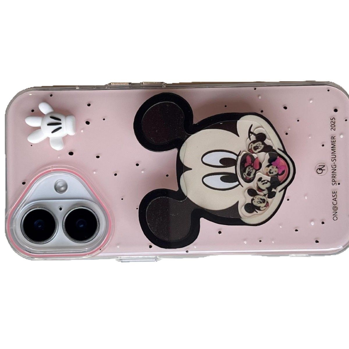 Nuevo soporte de dibujos animados de lunares ins mecedora para iphone15 Apple 13/14 funda para teléfono móvil 16ProMax