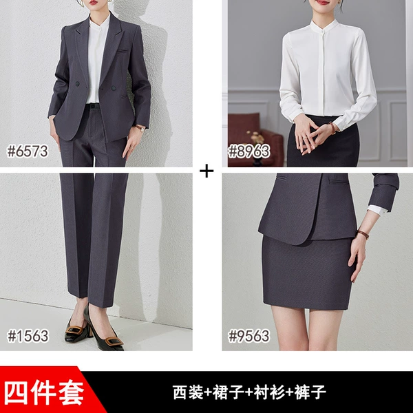 Jacket, trousers, skirt, shirt