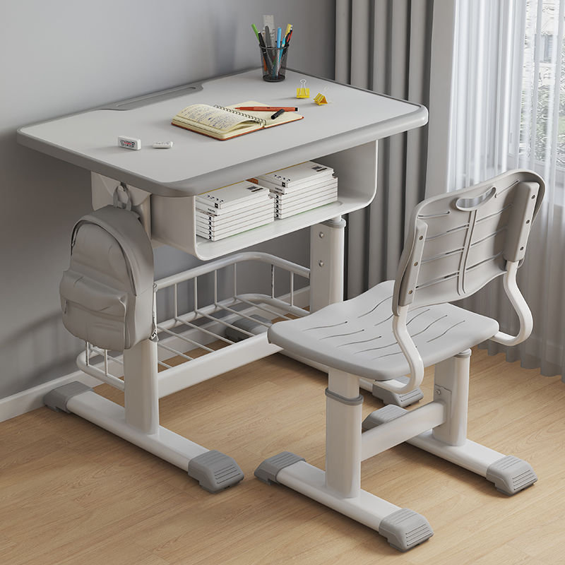 Installation-Free Desk, Children's Study Table, Liftable Primary School Student Writing Desk, Simple Children's Home Desk and Chair Set