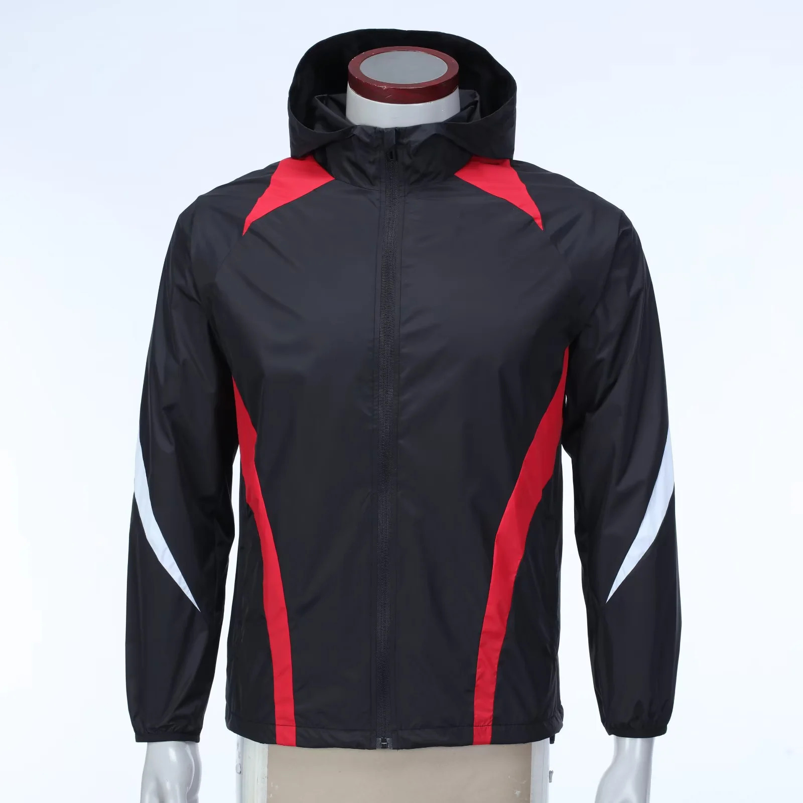Huaian City Football Fan Club Football Training Sports Windbreaker Spring Hooded Cardigan Raincoat Jacket with Printed Logo