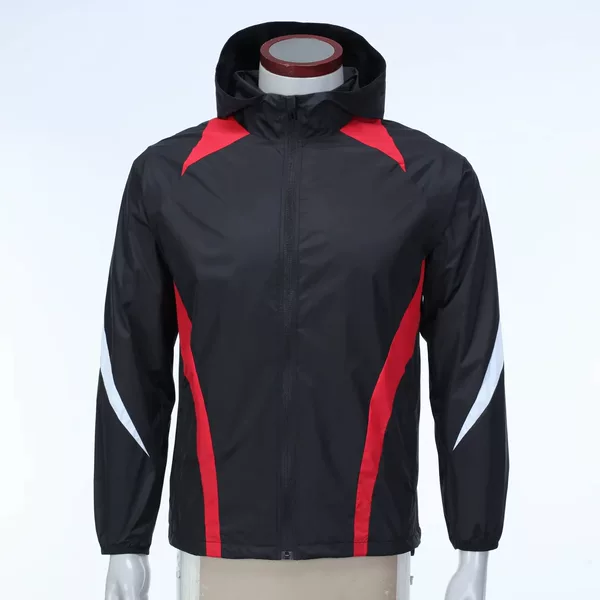 Huaian City Football Fan Club Football Training Sports Windbreaker Spring Hooded Cardigan Raincoat Jacket with Printed Logo
