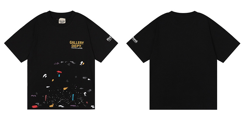 正確版GALLERY DEPT美潮洗水高品質プリント半袖高街落書きtシャツ|undefined