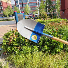 批发锰钢铁锹农用钢锹铁锨家用加厚铁铲子挖土木把大煤铲子尖平头