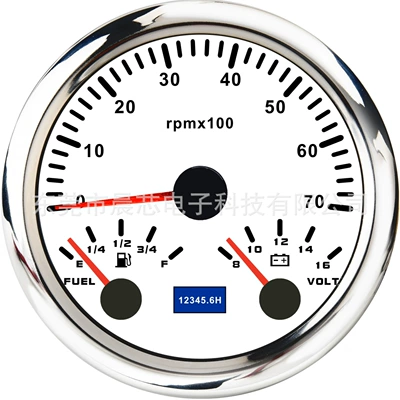 automobile instrument | Car Instrument - cx8298-white-plate-7k-speed-oil-level-voltage-8-16v