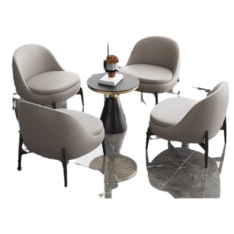 Nordic negotiation tables and chair group coffee shop business sales office reception sofa chair balcony beauty salon single chair 5