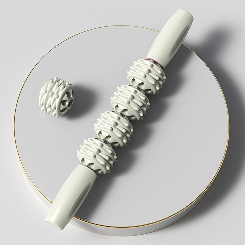 White 4-wheel massager