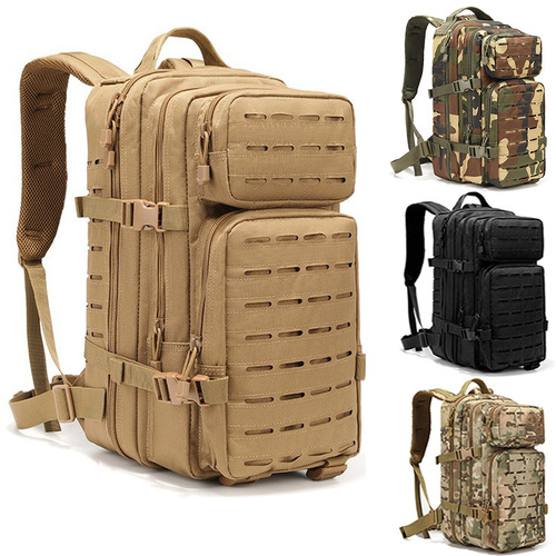 Tactical 3P Camouflage Backpack Dual-Shoulder Bag Waterproof Laser Cut Backpack Multifunctional Outdoor Sports Bag Hiking Backpack