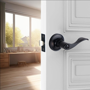 Stainless Steel Door Lock Bedroom Door Handle Lock Bathroom Simple Door Handle Living Room Three-Bar Lock Door Lock