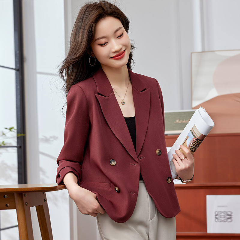 2025 Early Autumn New Vintage Thin Casual Slim-Fit Blazer Chic Loose Lazy Suit Jacket for Women
