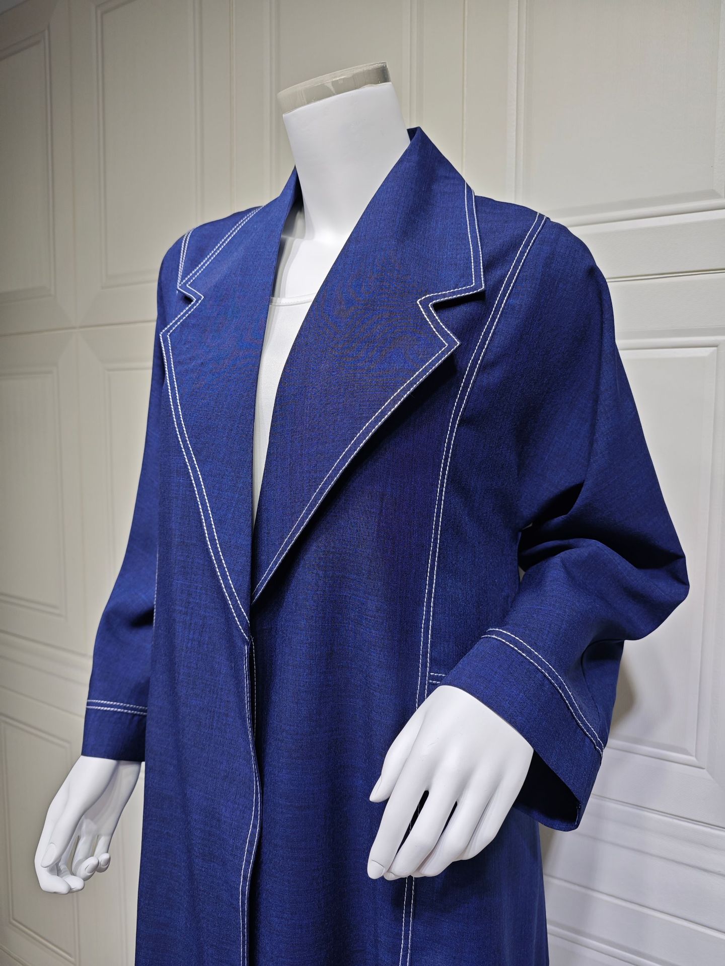 MQ123 2024 New Muslim Fashion Dress Abaya Cardigan Denim Robe Middle East Dubai_ecoleips.com