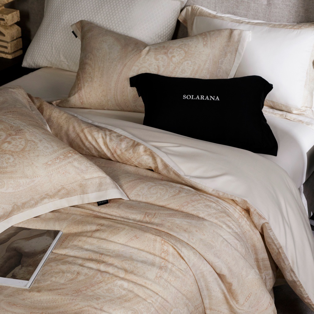 Set copripiumino elegante in cotone tencel spazzolato_voghion.com