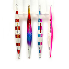 海釣路亞鐵板仿生餌 船釣夜光快抽長條鐵板餌 鮁魚路亞鐵板鉛魚餌