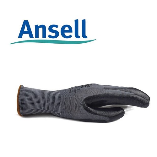 安思尔Ansell劳保耐磨防滑透气PU涂层浸掌抗撕裂防护手套48-126