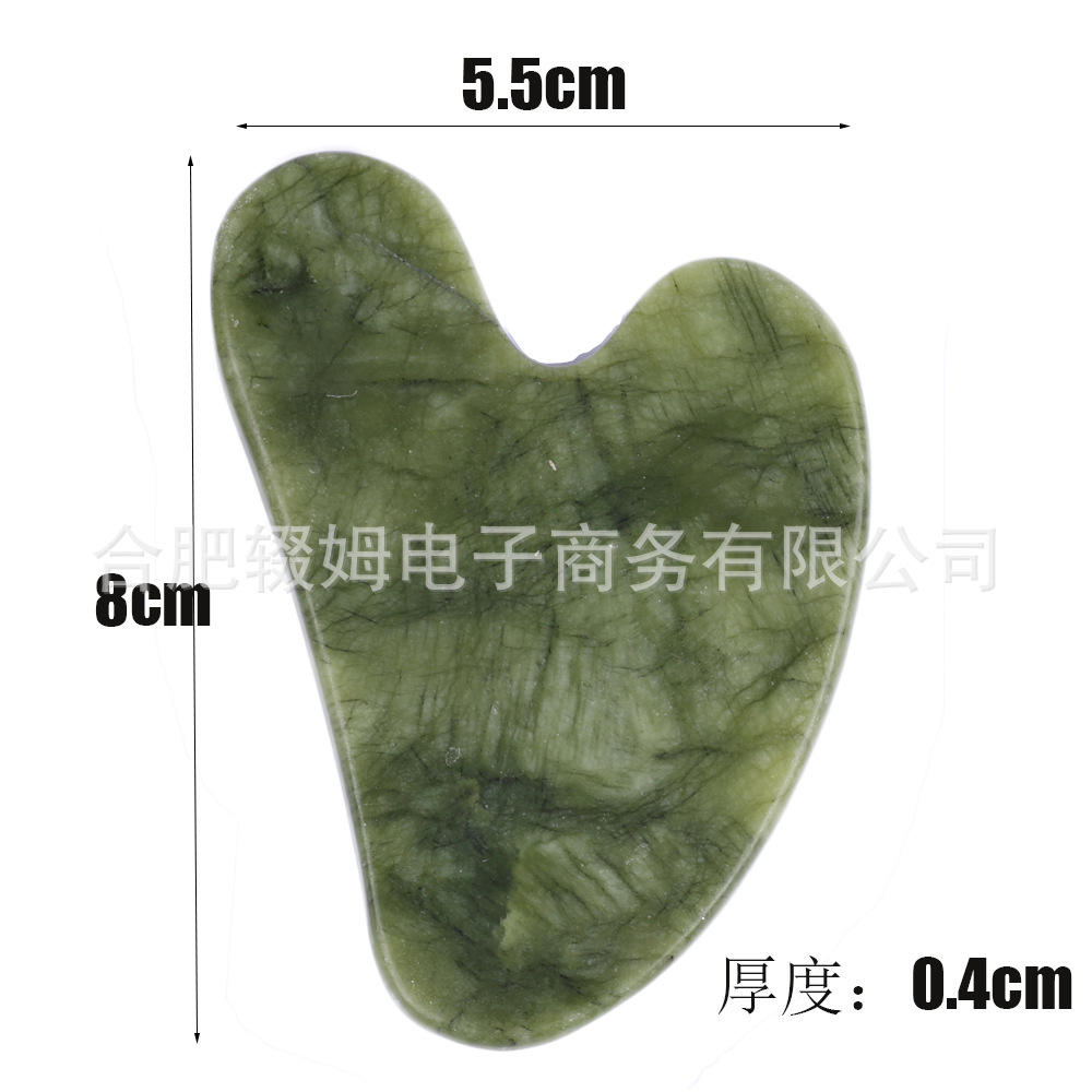 Serie completa de masaje de meridianos de jade de roca de cristales de jade raspador facial masaje de cuello rueda de masaje de belleza