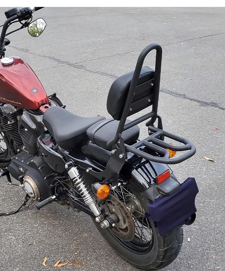 Muscle car Wolf suitable for Harley X48 backrest modified tail shelf rear tail frame tail wing curved bow backrest
