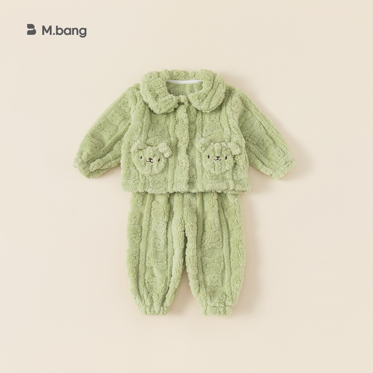 Youbao ropa para niños traje de servicio a domicilio para niños otoño e invierno bordado de dibujos animados traje de invierno cálido de dos piezas DT23022