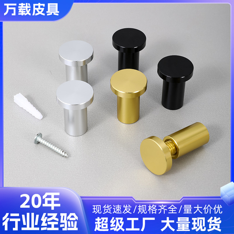 Aleación de aluminio color colgante espejo agujero de acero inoxidable de uñas gancho único armario de pared colgante de pared de baño de pared de uñas de una sola pistola de plata negro