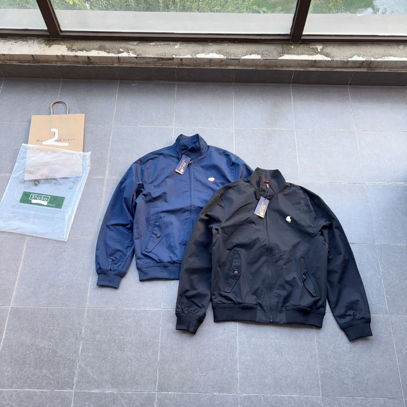 Cross-Border R*L Laffal Henley Stand Collar Jacket Men's Spring Men's Double-Layer Red Zipper Casual Business Top