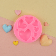 Large and small 8-love fondant cake decoration silicone mold DIY chocolate clay glue baking tools