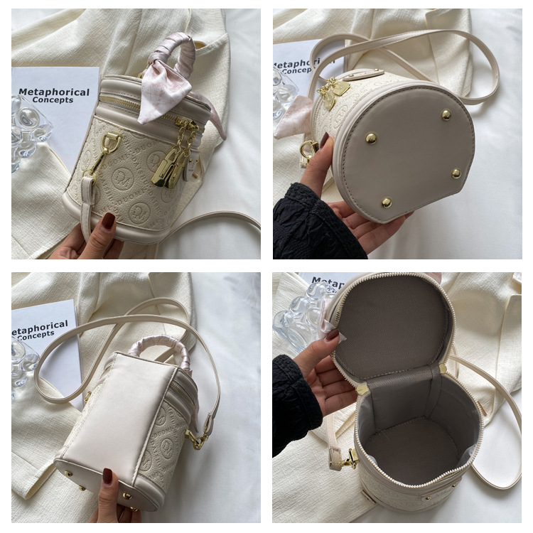 2023 Summer Niche Fortune Box Borsa a tracolla Borsa a tracolla alla moda Nuova borsa a tracolla Texture Borsa a secchiello portatile_voghion.com