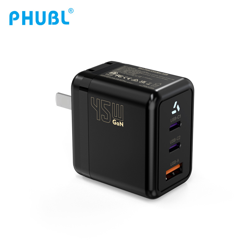 45W El nitruro de galio 3C certificó el cargador para el enchufe de carga rápido estupendo del paladio de la carga de Apple Huawei Samsung