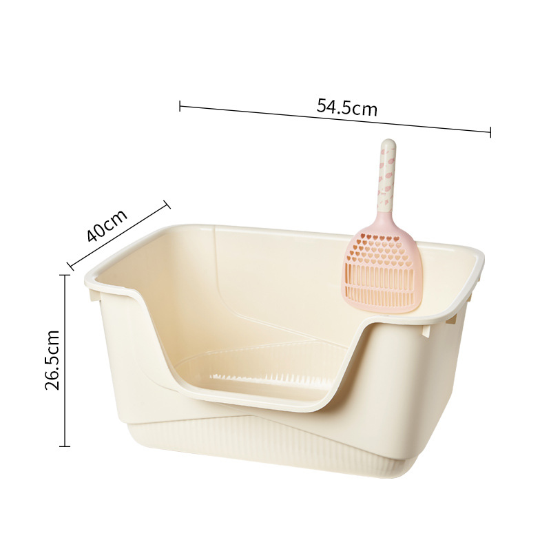 Lavabo de arena personalizado para gatos de gran tamaño anti-salpicaduras inodoro para gatos Big Mac extragrande lavabo engrosado para gatos con pala de arena para gatos