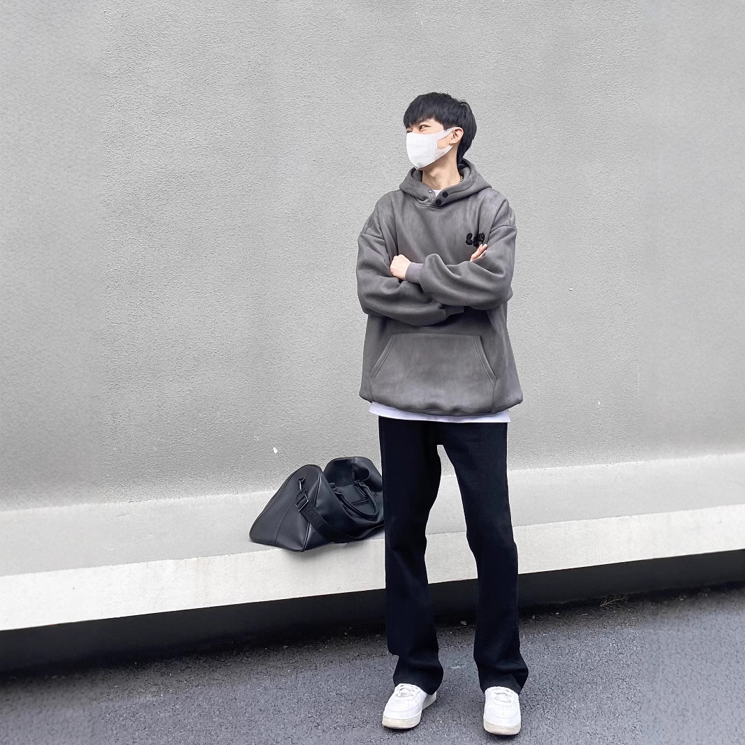 2023 americano retro calle lavado negro skinny jeans sueltos casual todo partido pantalones apilados hombres y mujeres moda