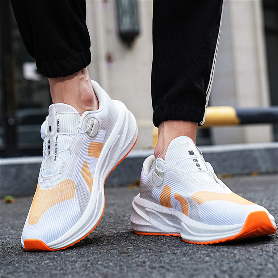 Ultra-light Men's Casual Running Shoes With Rotating Button Fastener_voghion.com