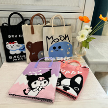 韩版ins可爱百搭针织中大型手机包女生夏季斜跨手提容量小方包