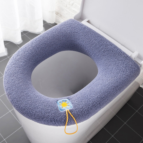 Universal toilet seat cushion, four-season thickened toilet cover, knitted toilet seat cushion, washable household toilet ring