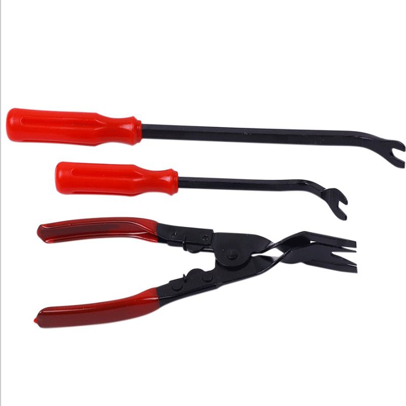 도어 패널 장식 클립 제거 펜치 고무 버클 스크루 드라이버 자동차 라이트 펜치 라이트 펜치 3 피스 세트