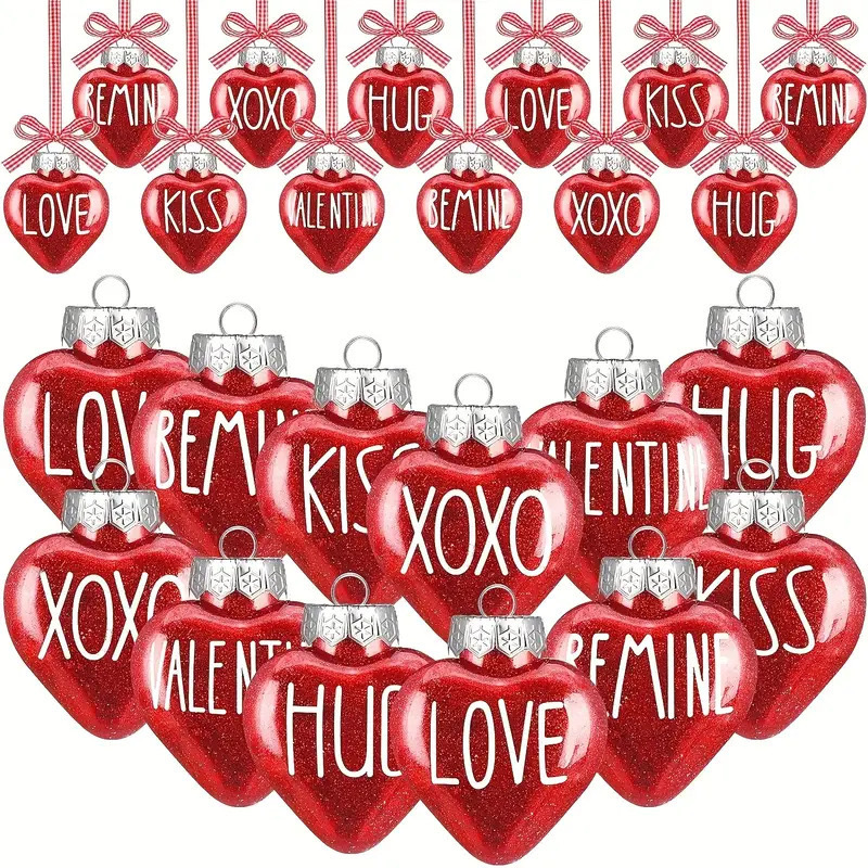 Día de San Valentín transfronterizo impresión amor 12 plástico PET polvo brillante amor colgante decoración de boda Qiuxi