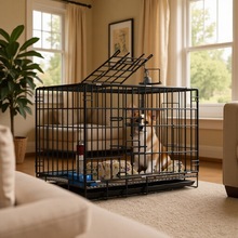 狗笼子中小型犬宠物笼围栏加粗加厚大型犬家用窝车载笼猫笼