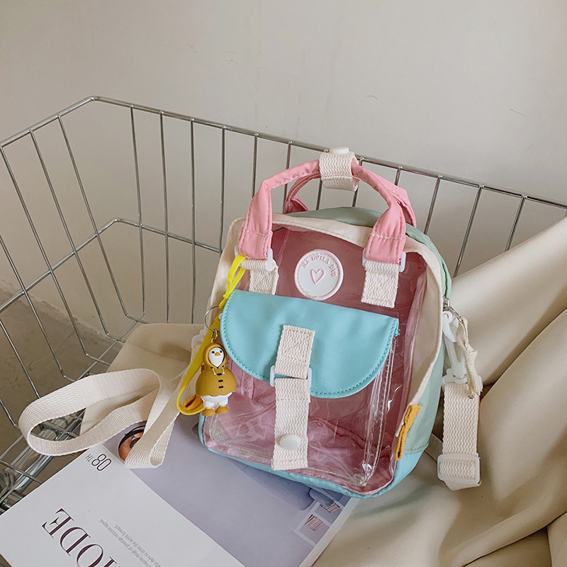 Cute Color Block Soft Surface Square Zipper Shoulder Bag display picture 5