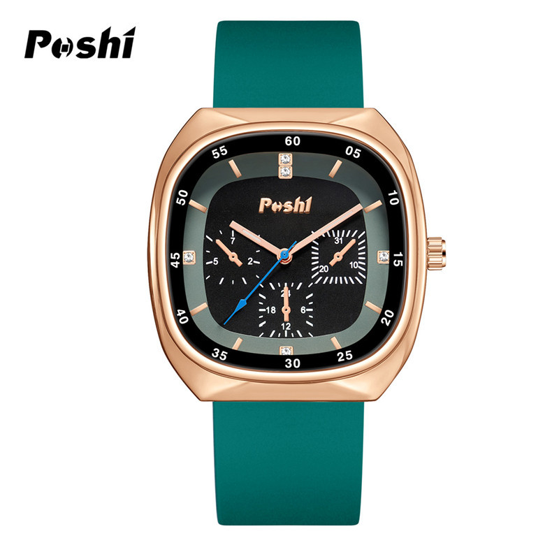 Cross-border Watch hombres y mujeres de moda simple temperamento ins estilo de moda cuadrada cinta de silicona reloj de cuarzo al por mayor