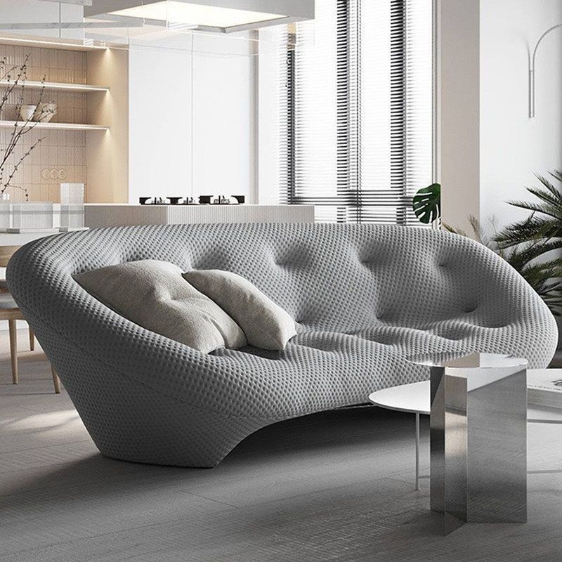 Freehand Space Shell Sofa Curved Fabric Designer Internet-Famous Italian Minimalist Modern Home Small Apartment Living Room
