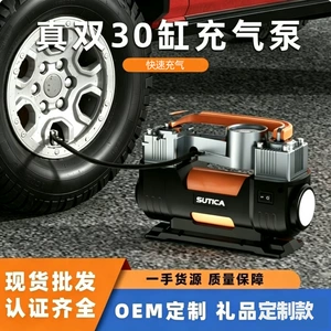 12V Dual-Cylinder High-Power Car Tire Inflator Portable Vehicle Air Pump