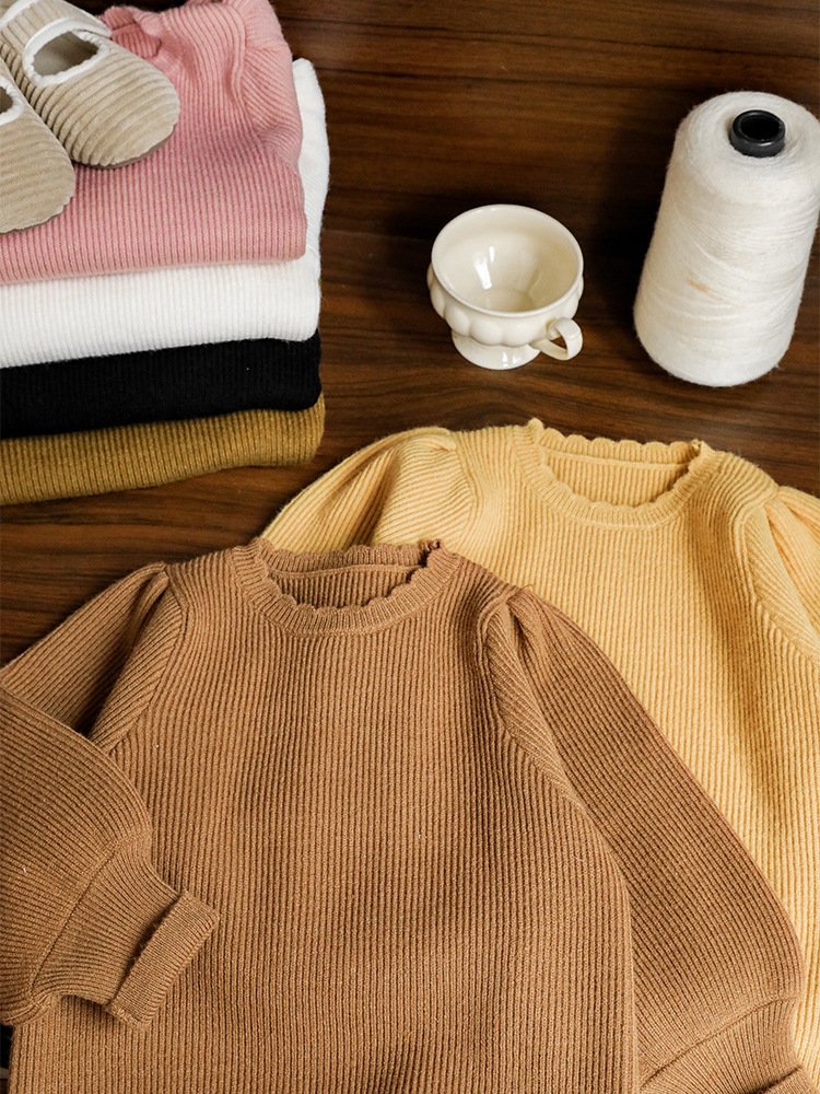 Camiseta de Moda para Niñas Qiuduo, Primavera y Otoño 2025, Nuevo Suéter Infantil de Estilo Coreano, Top Sencillo para Bebés