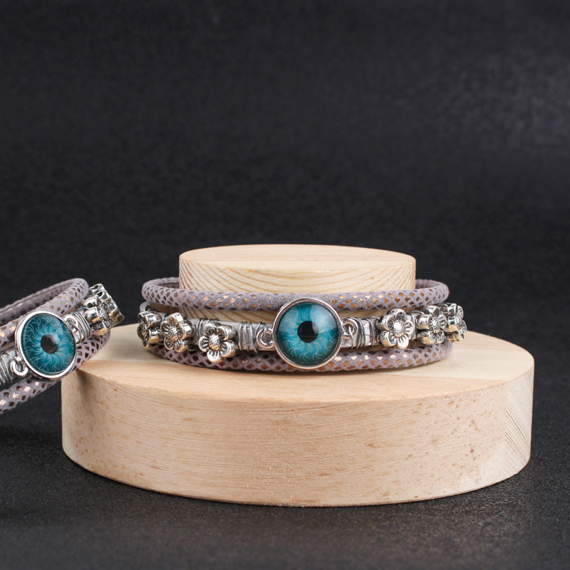 Men's Multi-layer Leather Bracelet With Alloy Buckle Design_voghion.com