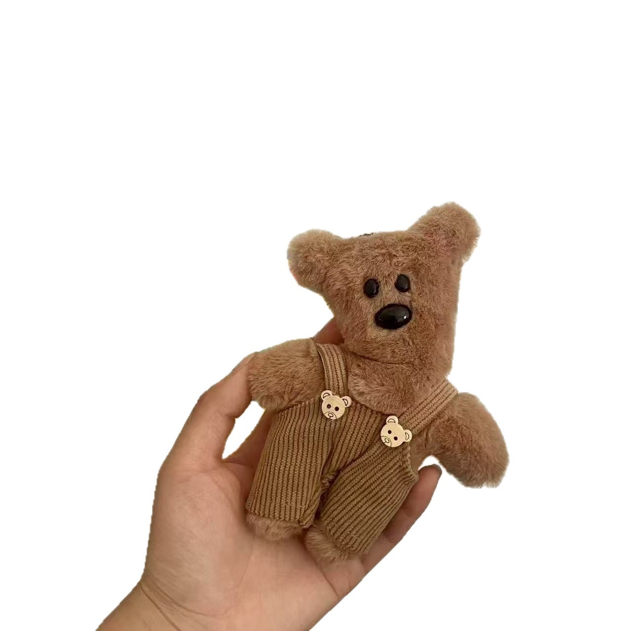 El Sr. Bean con el mismo oso de peluche chirrido lindo restauración de peluche llavero colgante mochila