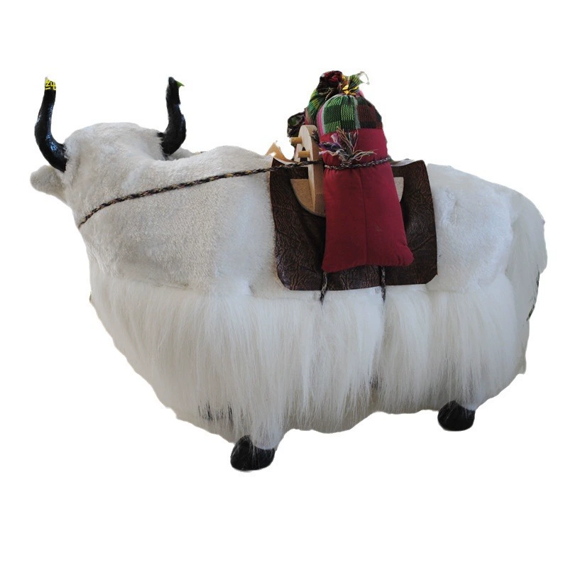 Handicraft White Yak Desktop Ornaments Two Colors Optional Ethnic Gifts Simulation Yak wy155