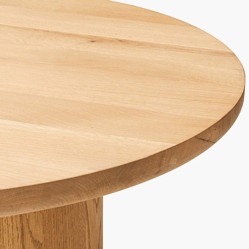 Mesa de centro redonda nórdica moderna y sencilla de madera maciza para sala de estar y dormitorio, mesa redonda para apartamento pequeño, muebles para el hogar, totalmente de madera maciza minimalista