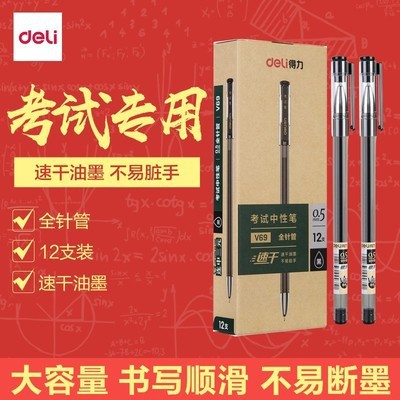 Quick dry black rollerball pen for students