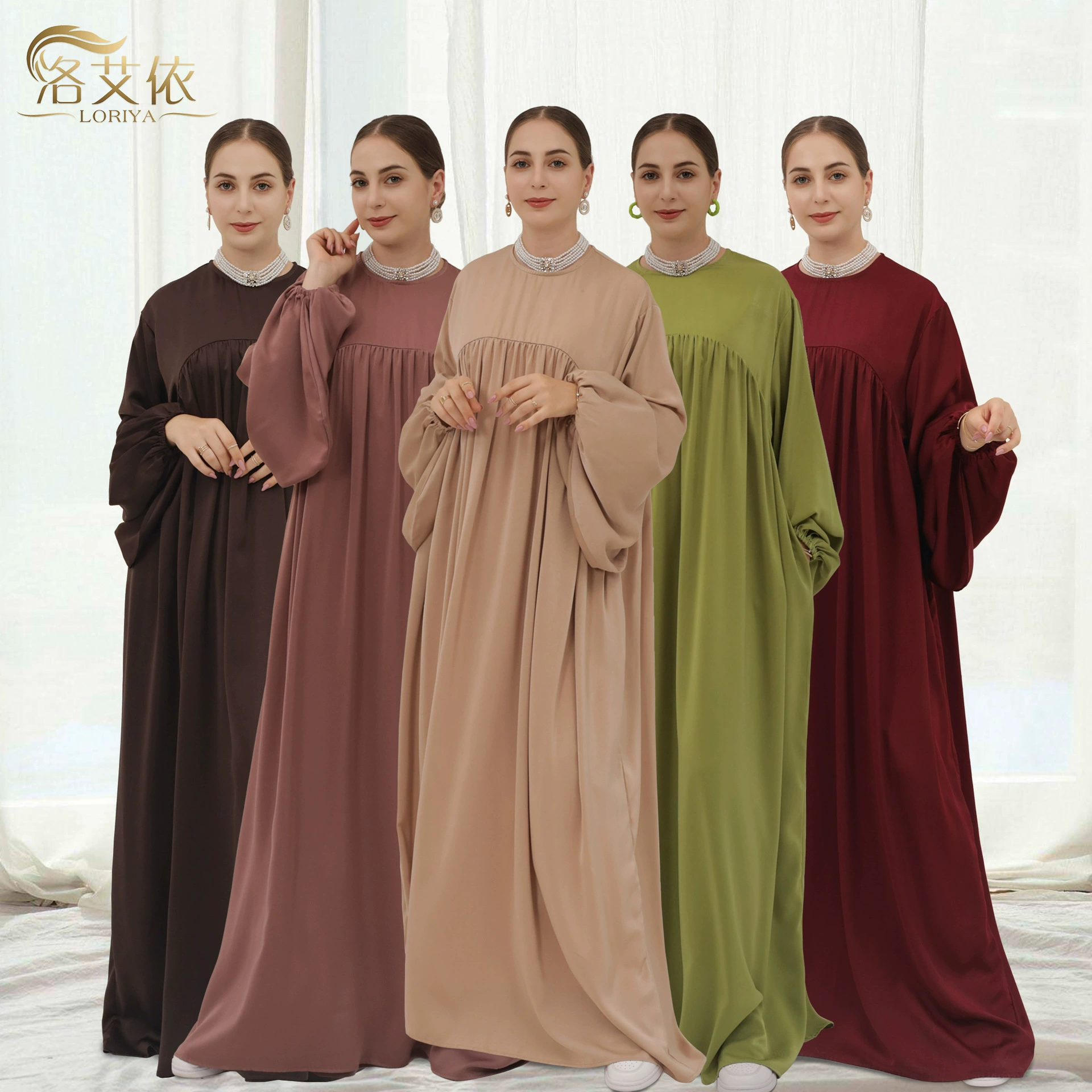 2023loriya AliExpress Amazon Swing сплошной цвет свободное удобное платье-халат LR592