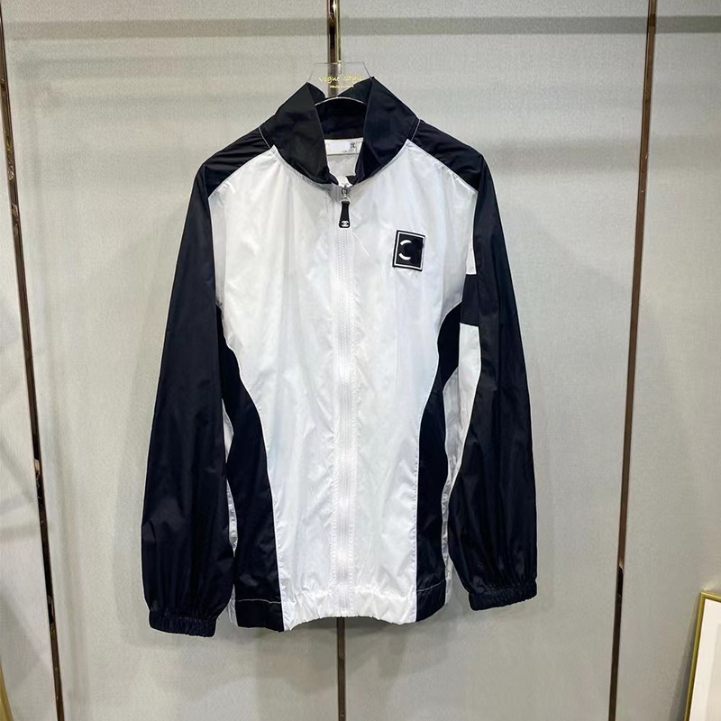 港風原宿撞色拼接外套潮男女2021夏季歐美街頭嘻哈寬松情侶春款